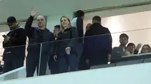 O ministro do Supremo Tribunal Federal (STF) Alexandre de Moraes é visto em camarote antes da partida de ida das oitavas de final da Copa do Brasil 2025 entre Corinthians e Palmeiras, na Neo Química Arena, em Itaquera, na zona leste de São Paulo, na noite desta quarta-feira, 30