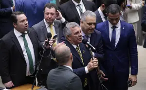 Deputado Alberto Fraga (PL-DF), durante votação do projeto, na quarta-feira, 3 de julho