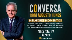 O Conversa com Augusto Nunes é transmitido às terças-feiras, das 20h30 às 21h30 | Foto: Divulgação/Oeste