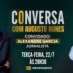 O Conversa com Augusto Nunes é transmitido às terças-feiras, das 20h30 às 21h30 | Foto: Divulgação/Oeste