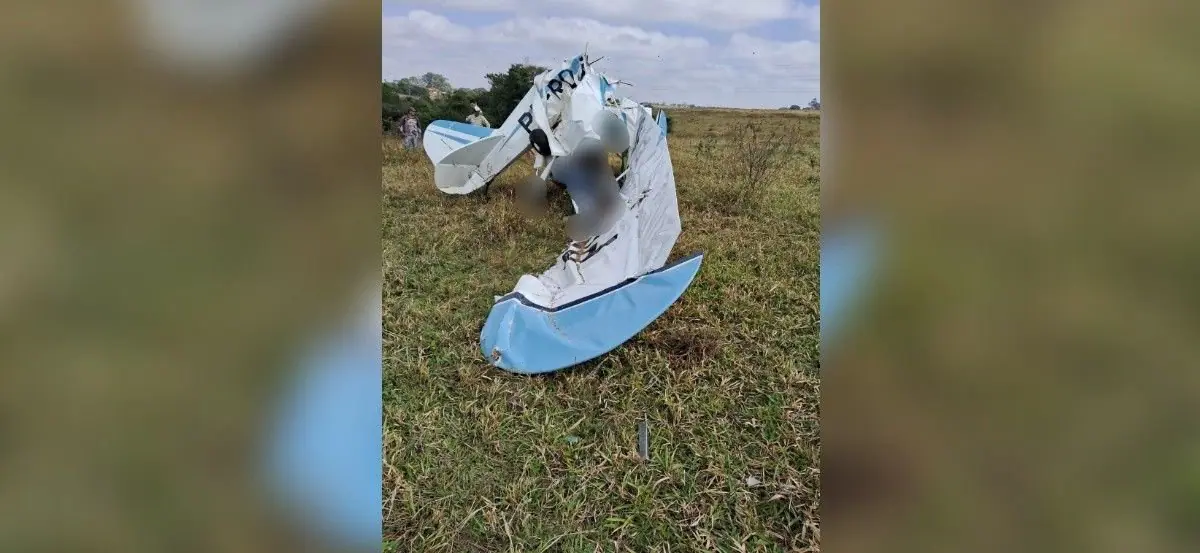 A aeronave que caiu é de instrução e as vítimas eram aluno e piloto | Foto: Reprodução/g1