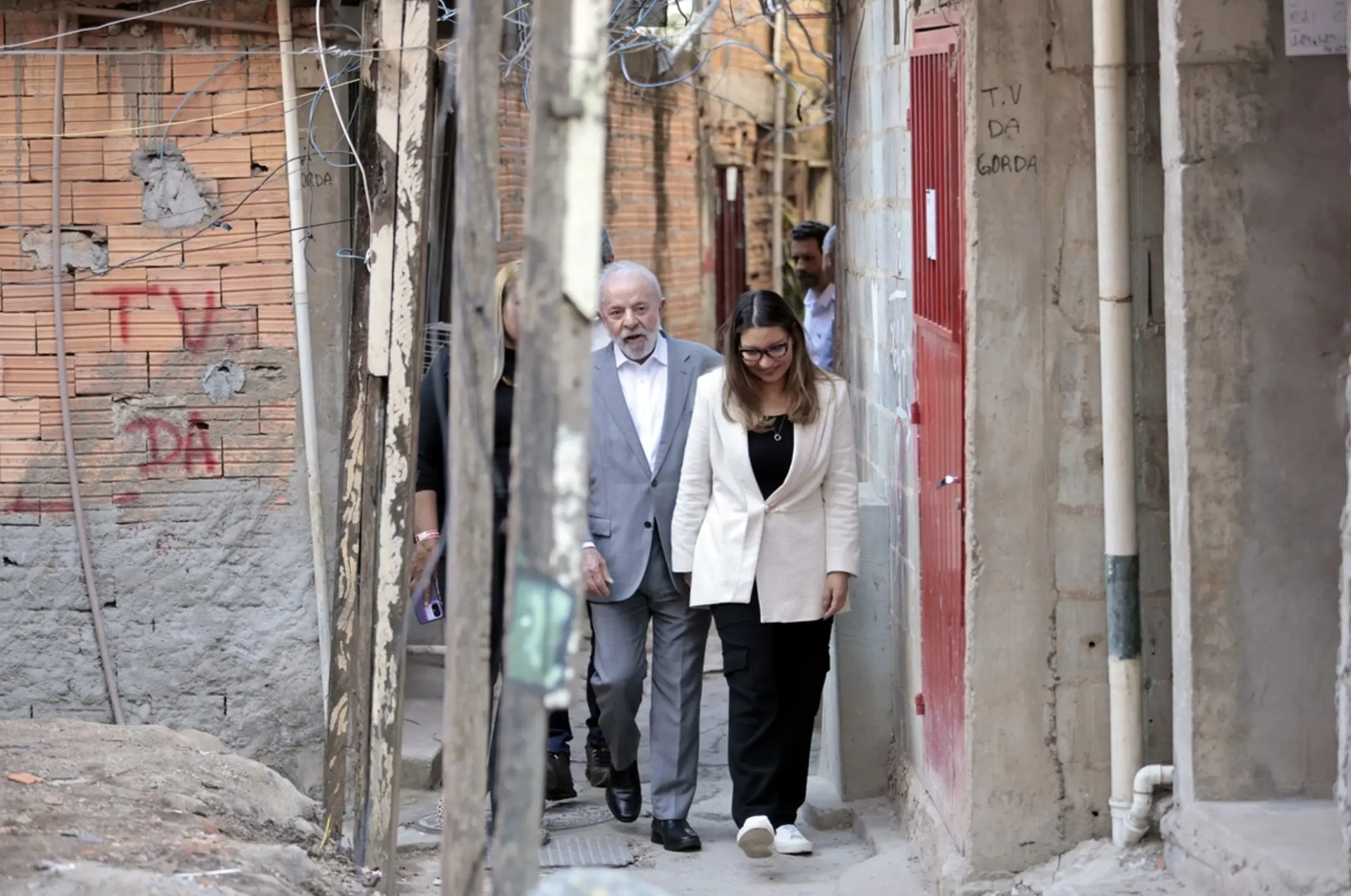 Lula e Janja na Favela Moinho | Foto: Reprodução/Agência Brasil