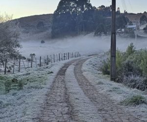 Geada e neve em São Joaquim