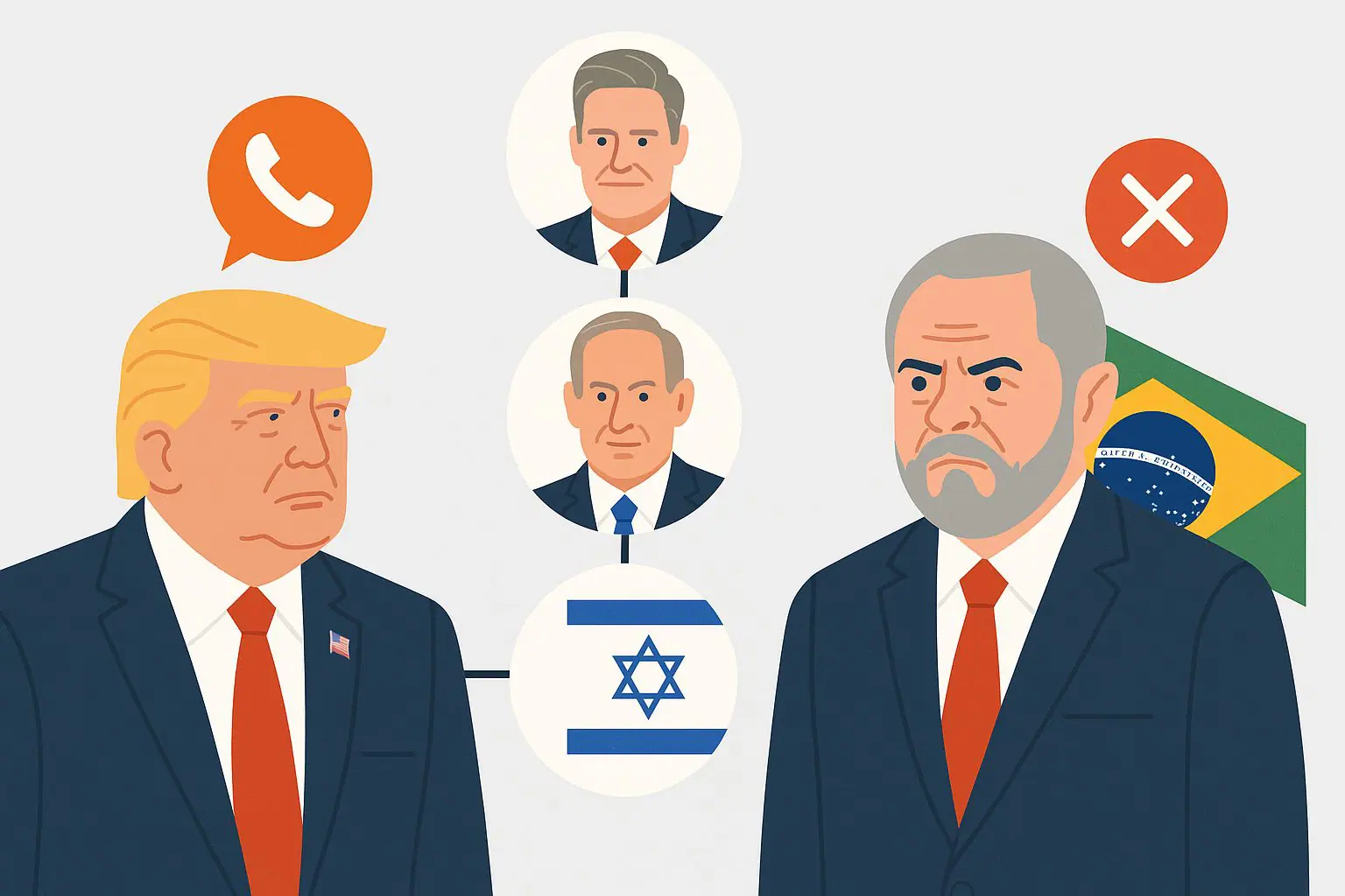Desde a posse, nem Lula nem Trump demonstraram interesse em estabelecer contato | Foto: Divulgação/Oeste | Imagem criada com o auxílio de inteligência artificial