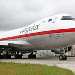 Boeing 747 que pousou no Aeroporto vizinho à Embraer: capacidade de transportar peso equivalente a 400 carros populares | Foto: Divulgação/Cargolux