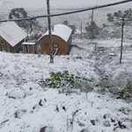Frente fria: imagem mostra neve na Serra Catarinense: 29/05/2025 | Foto: Reprodução/Instagram