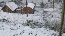 Frente fria: imagem mostra neve na Serra Catarinense: 29/05/2025 | Foto: Reprodução/Instagram