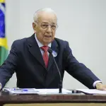 Sessão especial destinada a comemorar os 50 anos de fundação da Igreja Cristã Maranata, no Auditório Petrônio Portela, no Anexo 2 do Senado. Em discurso, o fundador da Igreja Cristã Maranata, pastor Gedelti Gueiros | Foto: Pedro França/Agência Senado
