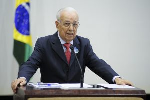Sessão especial destinada a comemorar os 50 anos de fundação da Igreja Cristã Maranata, no Auditório Petrônio Portela, no Anexo 2 do Senado. Em discurso, o fundador da Igreja Cristã Maranata, pastor Gedelti Gueiros | Foto: Pedro França/Agência Senado