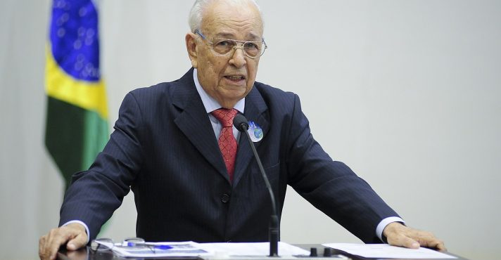 Sessão especial destinada a comemorar os 50 anos de fundação da Igreja Cristã Maranata, no Auditório Petrônio Portela, no Anexo 2 do Senado. Em discurso, o fundador da Igreja Cristã Maranata, pastor Gedelti Gueiros | Foto: Pedro França/Agência Senado