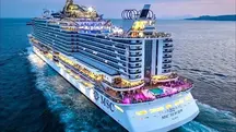 O MSC Seaview, um dos navios de cruzeiro que o governo contratou para suprir a falta de leitos em Belém e acomodar convidados: despesas milionárias em meio à crise fiscal | Foto: Divulgação/MSC Cruises