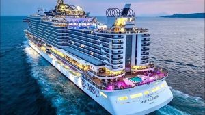 O MSC Seaview, um dos navios de cruzeiro que o governo contratou para suprir a falta de leitos em Belém e acomodar convidados: despesas milionárias em meio à crise fiscal | Foto: Divulgação/MSC Cruises