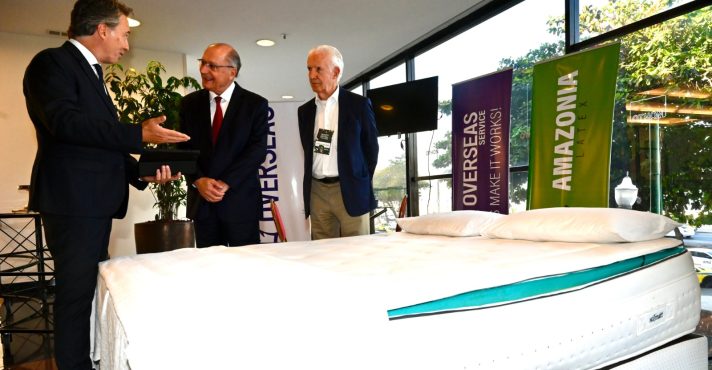 O vice-presidente da República, Geraldo Alckmin, no I Encontro Internacional da Indústria de Colchões, ocorrido em junho de 2024 | Foto: Cadu Gomes/VPR