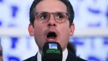 O presidente da Câmara, Hugo Motta, durante o anúncio da federação partidária Solidariedade-PRD, na Câmara - 25/6/2025 | Foto: Lula Marques/Agência Brasil
