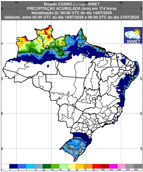 Previsão do tempo Inmet