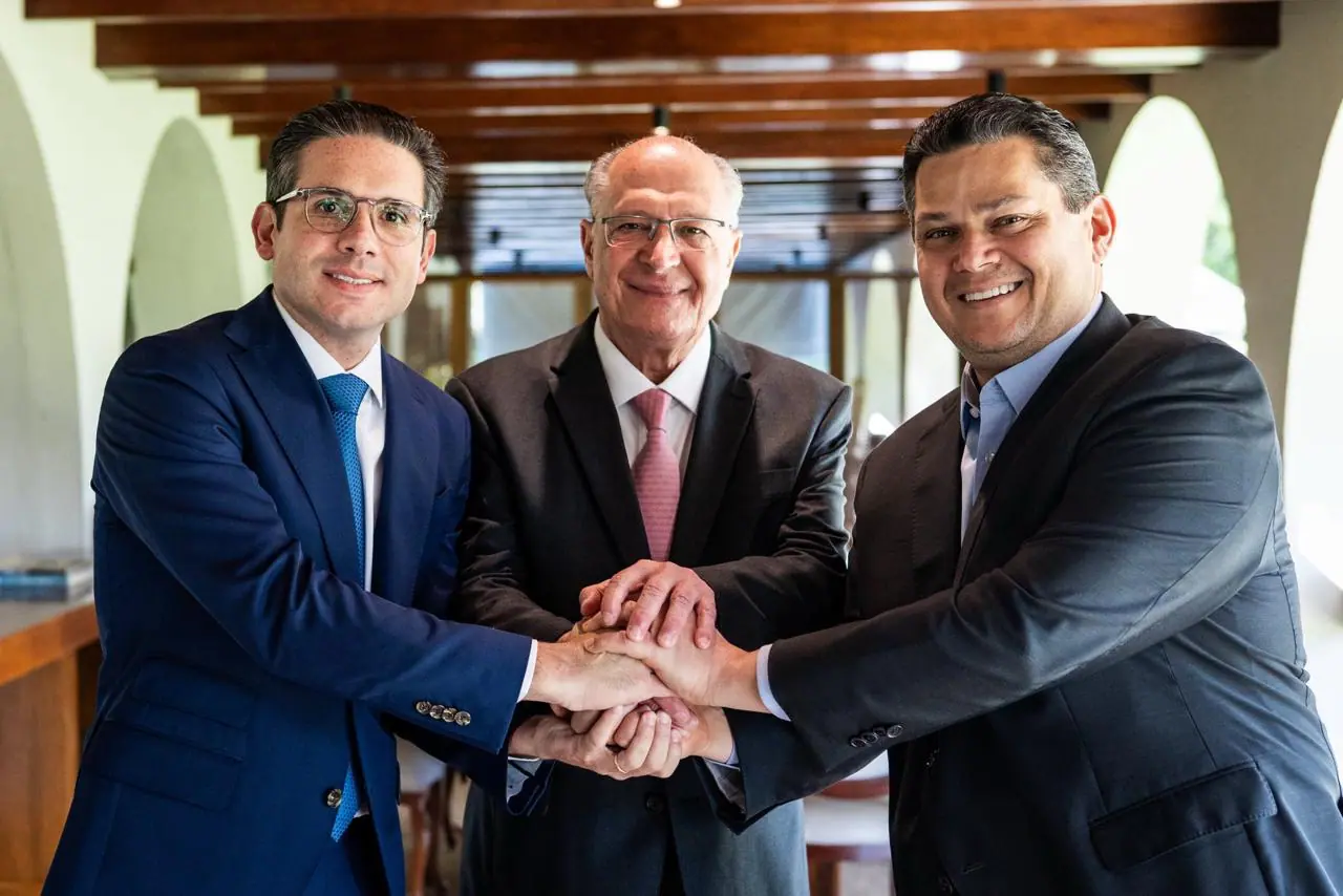 Hugo Motta e Davi Alcolumbre reuniram-se com Alckmin nesta quarta-feira