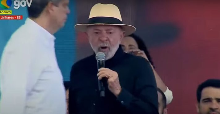 O presidente Lula durante evento no Espírito Santo / Foto: Reprodução/YouTube