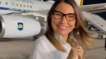A primeira-dama Janja da Silva e uma das aeronaves da FAB; uso recorrente para fins não justificáveis | Foto: Reprodução/Twitter/X