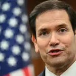 O Secretário de Estado dos EUA, Marco Rubio, concede uma entrevista coletiva durante a Reunião de Ministros das Relações Exteriores da Asean no Centro de Convenções em Kuala Lumpur, Malásia - 11/7/2025 | Foto: Mandel Ngan/Reuters