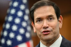 O Secretário de Estado dos EUA, Marco Rubio, concede uma entrevista coletiva durante a Reunião de Ministros das Relações Exteriores da Asean no Centro de Convenções em Kuala Lumpur, Malásia - 11/7/2025 | Foto: Mandel Ngan/Reuters