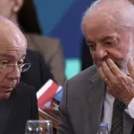 Ministro das Relações Exteriores, Mauro Vieira, e o presidente Luiz Inácio Lula da Silva | Foto: Marcelo Camargo/Agência Brasil
