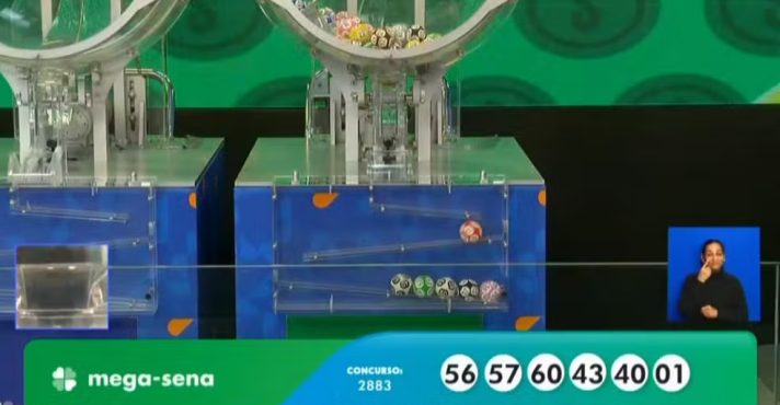 Mais um concurso (2883) da Mega-Sena termina sem acertador na faixa principal: prêmio no sábado 5 pode ultrapassar os R$ 3,5 milhões | Foto: Reprodução/YouTube