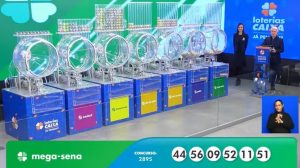Dezenas do concurso 2895: prêmios superior a R$ 75 milhões | Fonte: Reprodução/YouTube/Caixa