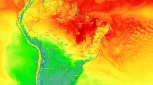 Contraste térmico chama atenção no Brasil | Imagem: Meteored