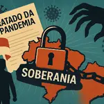 Desde 2021, vários movimentos da sociedade civil organizada protestaram na sede da OMS, em Genebra, na Suíça | Foto: Divulgação/Oeste | Imagem criada com o auxílio de inteligência artificial