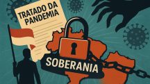 Desde 2021, vários movimentos da sociedade civil organizada protestaram na sede da OMS, em Genebra, na Suíça | Foto: Divulgação/Oeste | Imagem criada com o auxílio de inteligência artificial