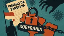 Desde 2021, vários movimentos da sociedade civil organizada protestaram na sede da OMS, em Genebra, na Suíça | Foto: Divulgação/Oeste | Imagem criada com o auxílio de inteligência artificial