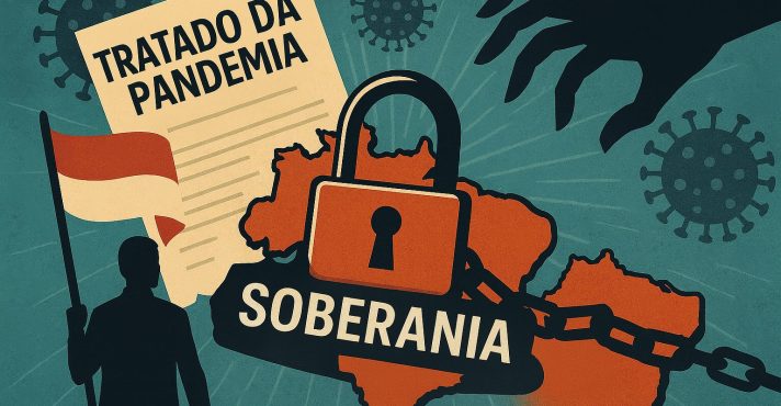 Desde 2021, vários movimentos da sociedade civil organizada protestaram na sede da OMS, em Genebra, na Suíça | Foto: Divulgação/Oeste | Imagem criada com o auxílio de inteligência artificial