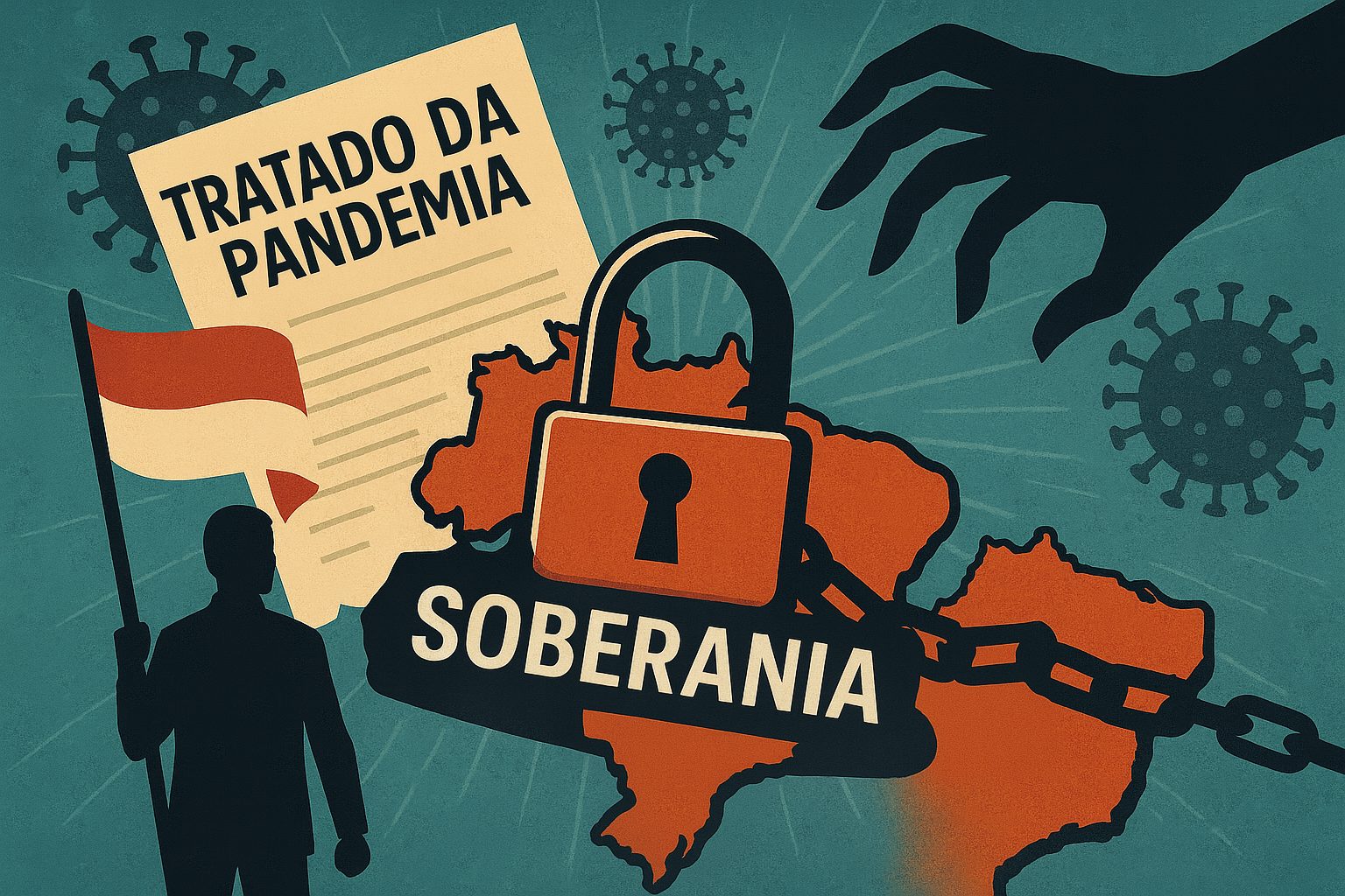 Desde 2021, vários movimentos da sociedade civil organizada protestaram na sede da OMS, em Genebra, na Suíça | Foto: Divulgação/Oeste | Imagem criada com o auxílio de inteligência artificial