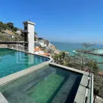 Vista para o mar a partir da mansão onde Oruam estaria morando; aluguel de até R$ 50 mil mensais | Foto: Reprodução/Twitter/X
