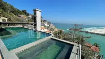 Vista para o mar a partir da mansão onde Oruam estaria morando; aluguel de até R$ 50 mil mensais | Foto: Reprodução/Twitter/X