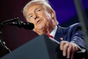 O presidente dos EUA, Donald Trump, na Cúpula Vencendo a Corrida da IA, em Washington DC, EUA - 23/7/2025 | Foto: Kent Nishimura/Reuters