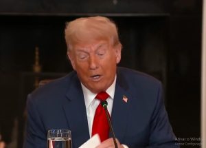 Durante encontro com líderes africanos, na Casa Branca, Trump falou sobre a taxação ao Brasil: mercado reagiu imediatamente | Foto: Reprodução/Twitter/X