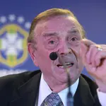Brasil, Rio de Janeiro (RJ) 12/03/2012. O então presidente da Confederação Brasileira de Futebol (CBF), José Maria Marin, em entrevista na sede da entidade na Barra da Tijuca, zona oeste do Rio de Janeiro