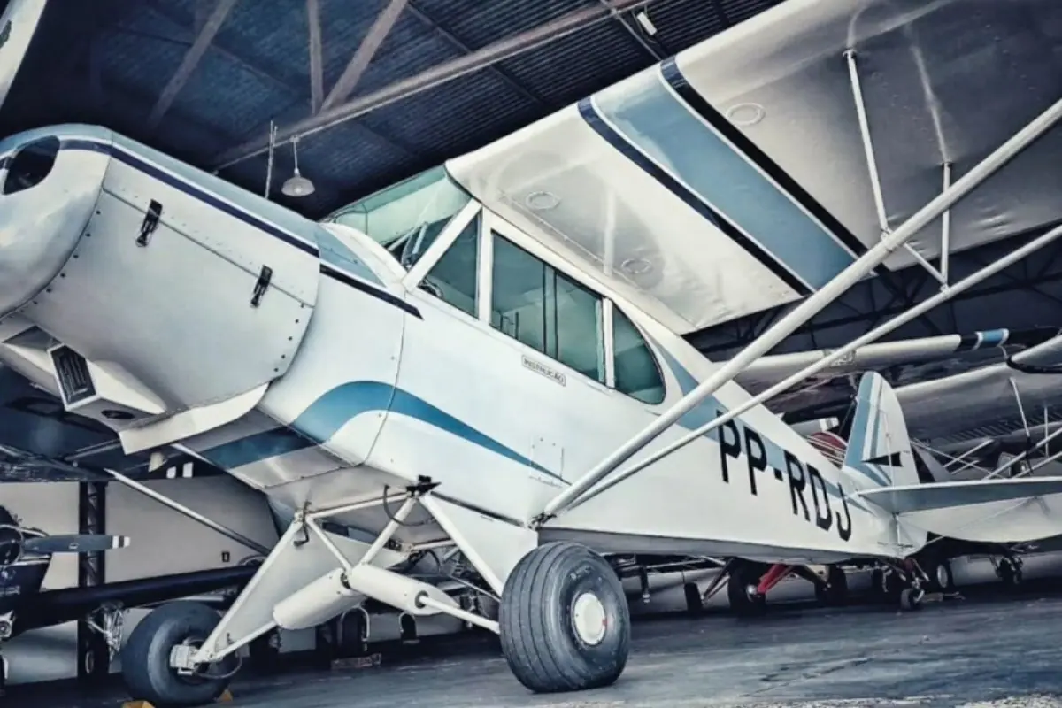 Avião que caiu no interior de São Paulo; foto foi tirada em fevereiro deste ano | Foto: Reprodução/Redes sociais