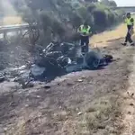 Destroços do carro do jogador de futebol Diogo Jota | Foto: Reprodução/Redes sociais