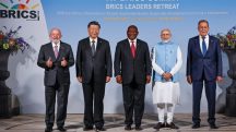 Representantes dos cinco principais países do Brics em 2023 | Foto: Ricardo Stuckert / PR