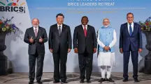 Representantes dos cinco principais países do Brics em 2023 | Foto: Ricardo Stuckert / PR