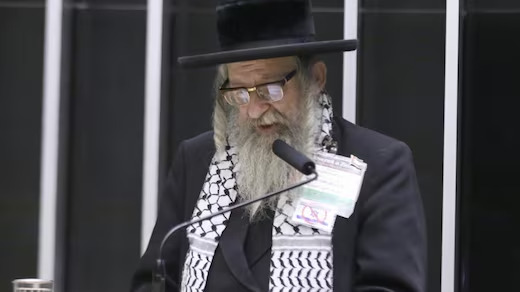 Yisroel Dovid Weiss durante sessão na Câmara dos Deputados | Foto: Reprodução/Câmara dos Deputados