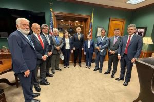 Agenda da comitiva dos senadores brasileiros com o senador republicano Thom Tillis na terça-feira 29 / Foto: Gabinete Nelson Trad Filho/Divulgação
