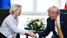Donald Trump e Ursula von der Leyen fecharam acordo sobre tarifas - 27/07/2025 | Foto: Reprodução/Redes sociais