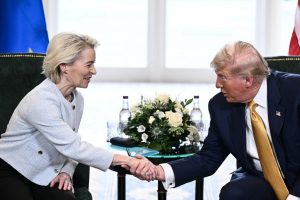 Donald Trump e Ursula von der Leyen fecharam acordo sobre tarifas - 27/07/2025 | Foto: Reprodução/Redes sociais