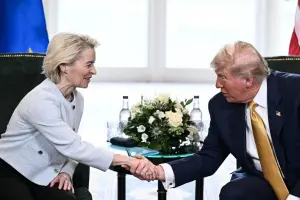 Donald Trump e Ursula von der Leyen fecharam acordo sobre tarifas - 27/07/2025 | Foto: Reprodução/Redes sociais