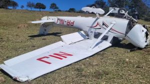 Avião de pequeno porte faz pouso de emergência em Jundiaí (SP) | Foto: Redes sociais/Reprodução
