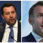 Salvini, vice-primeiro-ministro da Itália, e Emmanuel Macron, presidente da França | Foto: Reprodução/Redes sociais