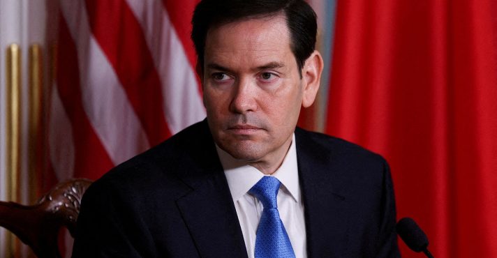 O Secretário de Estado dos EUA, Marco Rubio, participa de um evento no Departamento de Estado dos EUA em Washington, D.C., EUA (16/7/2025) | Foto: Reuters/Umit Bektas/Foto de arquivo